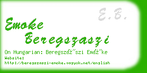 emoke beregszaszi business card